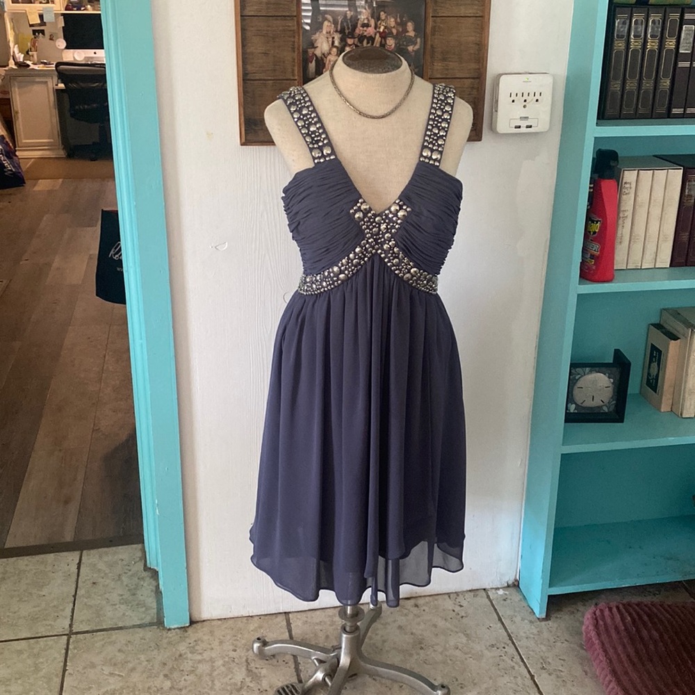 BLOW OUT SALE!Mary L. Couture fancy dress. Empire style with silver decor